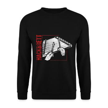 Box zither dulcimer - Unisex Sweatshirt - black - Front - Alina (178cm) & Michal (187cm)