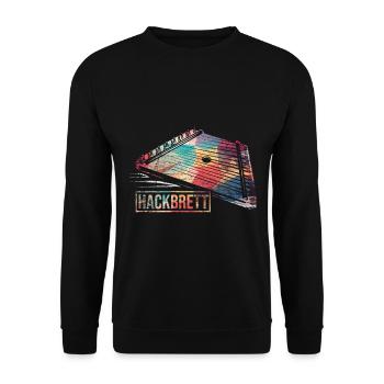 Chopping board box zither - Unisex Sweatshirt - black - Front - Alina (178cm) & Michal (187cm)