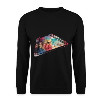 Box zither dulcimer - Unisex Sweatshirt - black - Front - Alina (178cm) & Michal (187cm)