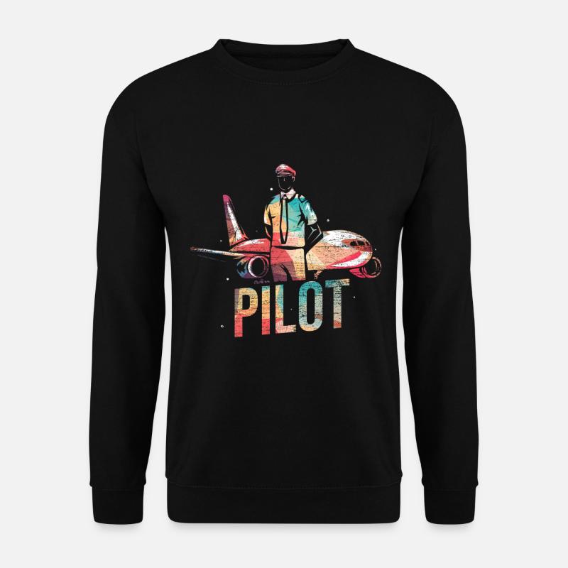 Airplane pilot - Unisex Sweatshirt - black