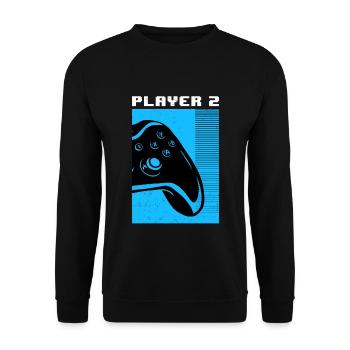 Gamer Player 2 - Unisex Sweatshirt - black - Front - Alina (178cm) & Michal (187cm)