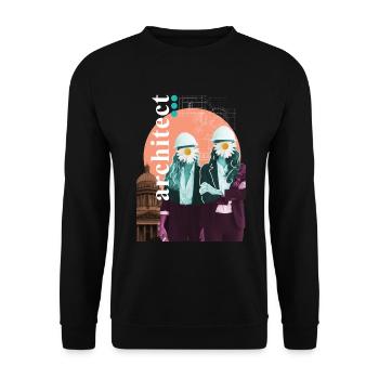 Architect woman architect - Unisex Sweatshirt - black - Front - Alina (178cm) & Michal (187cm)