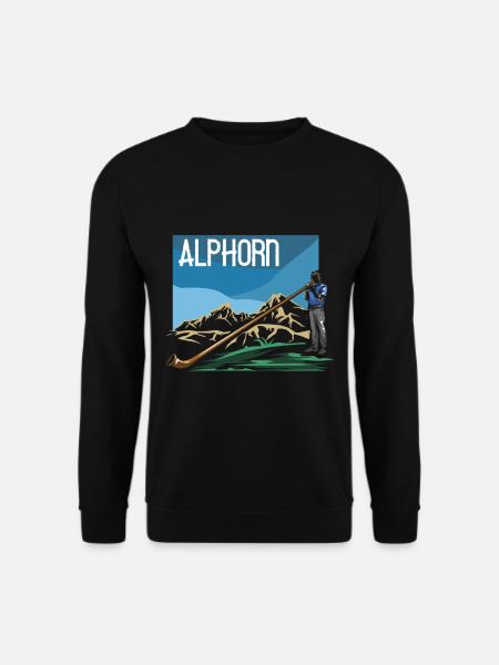 Alphorn - Unisex Pullover - Schwarz