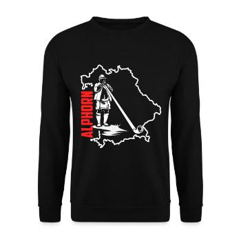 Alphorn - Unisex Pullover - Schwarz - Vorne - Alina (178cm) & Michal (187cm)