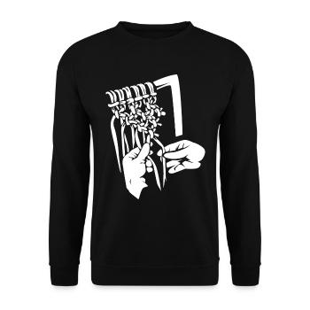 Technique de nouage en macramé - Sweat-shirt Unisexe - noir - Devant - Alina (178cm) & Michal (187cm)