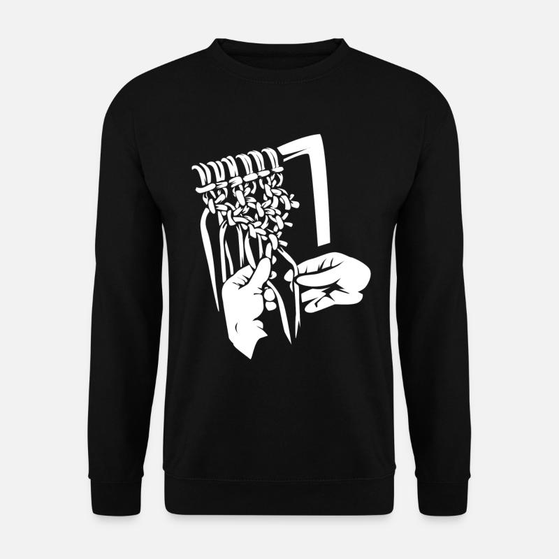Macrame knotting technique - Unisex Sweatshirt - black