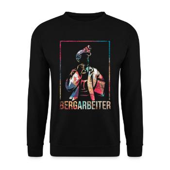 Bergmann Bergbau Kumpel - Unisex Pullover - Schwarz - Vorne - Alina (178cm) & Michal (187cm)