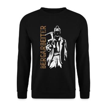 Bergmann Bergbau Kumpel - Unisex Pullover - Schwarz - Vorne - Alina (178cm) & Michal (187cm)