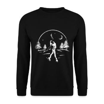 Schlittschuhlaufen Eiskunstlaufen - Unisex Pullover - Schwarz - Vorne - Alina (178cm) & Michal (187cm)