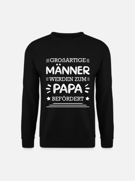 Großartige Männer Papa Befördert - Unisex Pullover - Schwarz