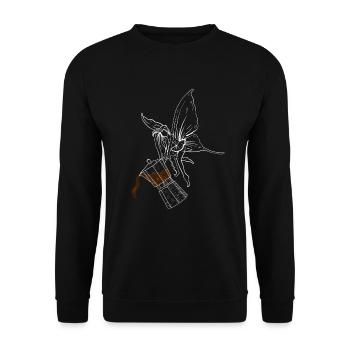 Kaffee Fee - Unisex Pullover - Schwarz - Vorne - Alina (178cm) & Michal (187cm)