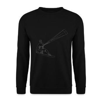 kite surf - Sweat-shirt Unisexe - noir - Devant - Alina (178cm) & Michal (187cm)
