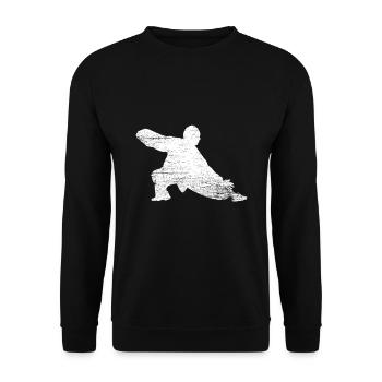 Tai chi martial art - Unisex Sweatshirt - black - Front - Alina (178cm) & Michal (187cm)