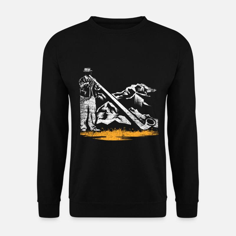 Alphorn Alps - Unisex Sweatshirt - black