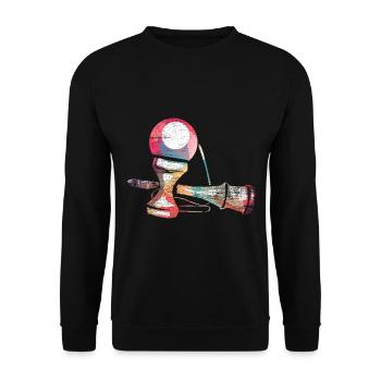 Kendama - Unisex Sweatshirt - black - Front - Alina (178cm) & Michal (187cm)