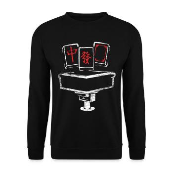 Mahjong - Unisex Pullover - Schwarz - Vorne - Alina (178cm) & Michal (187cm)