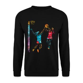 Netzball - Unisex Pullover - Schwarz - Vorne - Alina (178cm) & Michal (187cm)