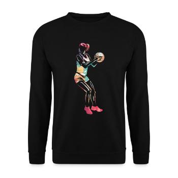Netzball - Unisex Pullover - Schwarz - Vorne - Alina (178cm) & Michal (187cm)
