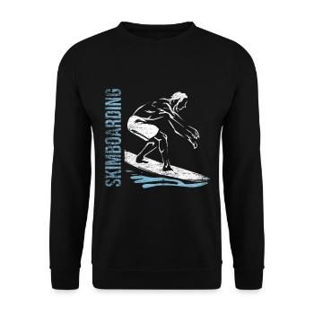 Skimboarding - Unisex Pullover - Schwarz - Vorne - Alina (178cm) & Michal (187cm)