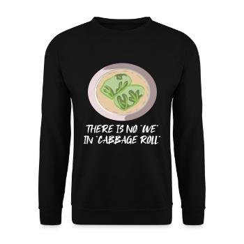 Cabbage roll - Unisex Sweatshirt - black - Front - Alina (178cm) & Michal (187cm)