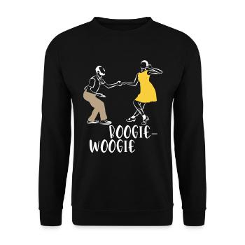 Boogie woogie - Unisex Sweatshirt - black - Front - Alina (178cm) & Michal (187cm)