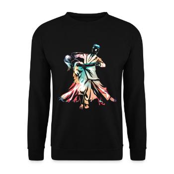 Foxtrot dance - Unisex Sweatshirt - black - Front - Alina (178cm) & Michal (187cm)