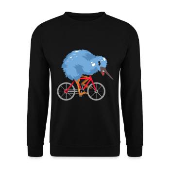 Vélo Kiwi - Sweat-shirt Unisexe - noir - Devant - Alina (178cm) & Michal (187cm)