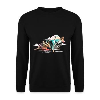 Kangaroo australia - Unisex Sweatshirt - black - Front - Alina (178cm) & Michal (187cm)