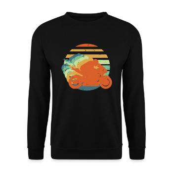 Retro Rider - Super cadeau vintage de motocycliste - Sweat-shirt Unisexe - noir - Devant - Alina (178cm) & Michal (187cm)