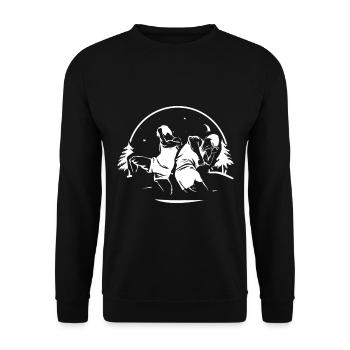 Yaw Yan - Unisex Sweatshirt - black - Front - Alina (178cm) & Michal (187cm)