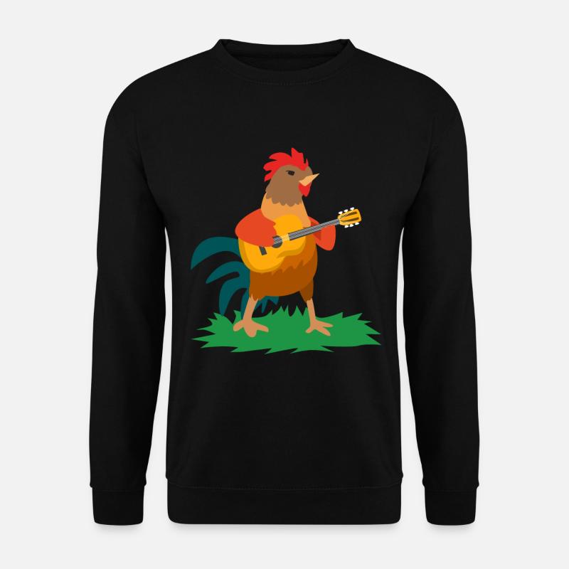 Huhn Gitarre - Unisex Pullover - Schwarz