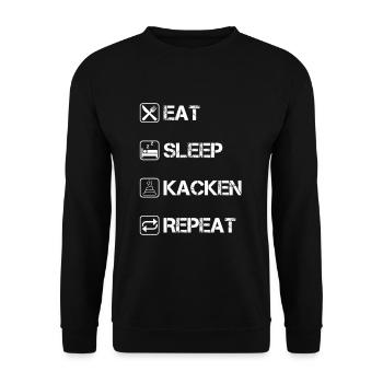 Kacke Kackhaufen Kacken Lustig - Unisex Pullover - Schwarz - Vorne - Alina (178cm) & Michal (187cm)