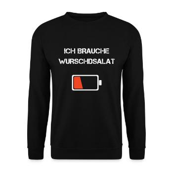 Lustig Schwäbisch Wurstsalat Schwaben Schwabenland - Unisex Pullover - Schwarz - Vorne - Alina (178cm) & Michal (187cm)