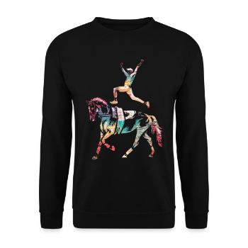 Vaulting - Unisex Sweatshirt - black - Front - Alina (178cm) & Michal (187cm)