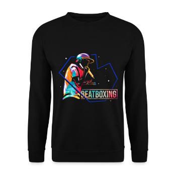 Musik Rap Beatboxen Beatboxing - Unisex Pullover - Schwarz - Vorne - Alina (178cm) & Michal (187cm)