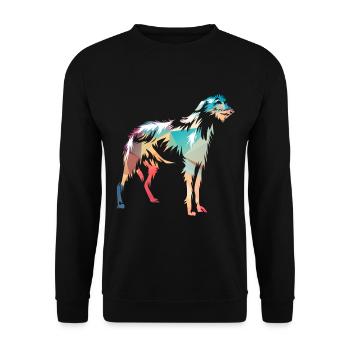 Irish Wolfhound - Sweat-shirt Unisexe - noir - Devant - Alina (178cm) & Michal (187cm)