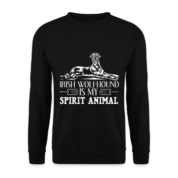 Irish Wolfhound - Sweat-shirt Unisexe - noir - Devant - Alina (178cm) & Michal (187cm)