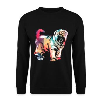 Shar Pei - Unisex Sweatshirt - black - Front - Alina (178cm) & Michal (187cm)