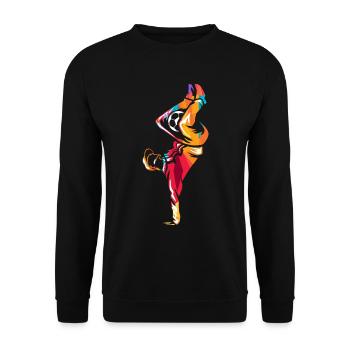 Freestyle soccer Fußball football - Unisex Pullover - Schwarz - Vorne - Alina (178cm) & Michal (187cm)