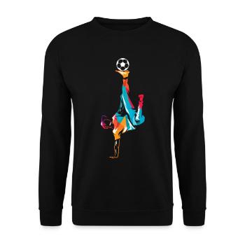 Freestyle soccer Fußball football - Unisex Pullover - Schwarz - Vorne - Alina (178cm) & Michal (187cm)