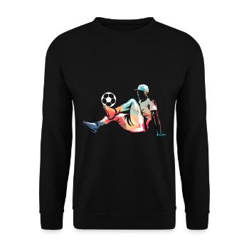Freestyle soccer Fußball football - Unisex Pullover - Schwarz - Vorne - Alina (178cm) & Michal (187cm)