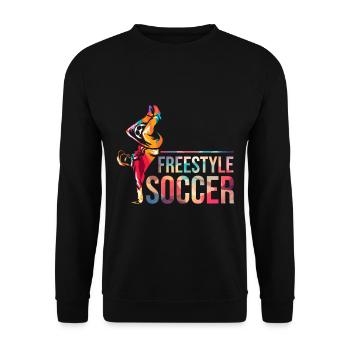 Freestyle Football Soccer Fußball - Unisex Pullover - Schwarz - Vorne - Alina (178cm) & Michal (187cm)