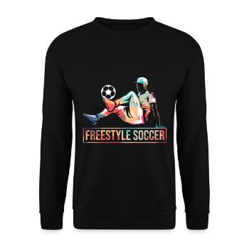 Freestyle Football Soccer Fußball - Unisex Pullover - Schwarz - Vorne - Alina (178cm) & Michal (187cm)