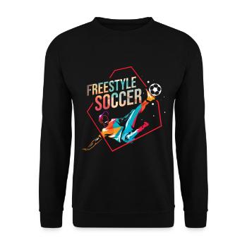 Freestyle soccer Fußball football - Unisex Pullover - Schwarz - Vorne - Alina (178cm) & Michal (187cm)