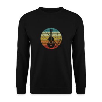 Guitar Retro Guitarist Musician - Unisex Sweatshirt - black - Front - Alina (178cm) & Michal (187cm)