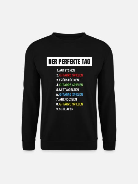 Lustige Gitarren Sprüche Gitarristen Zubehör - Unisex Pullover - Schwarz