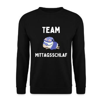 Lustiges Schaaf macht Mittagsschlaf Nickerchen - Unisex Pullover - Schwarz - Vorne - Alina (178cm) & Michal (187cm)