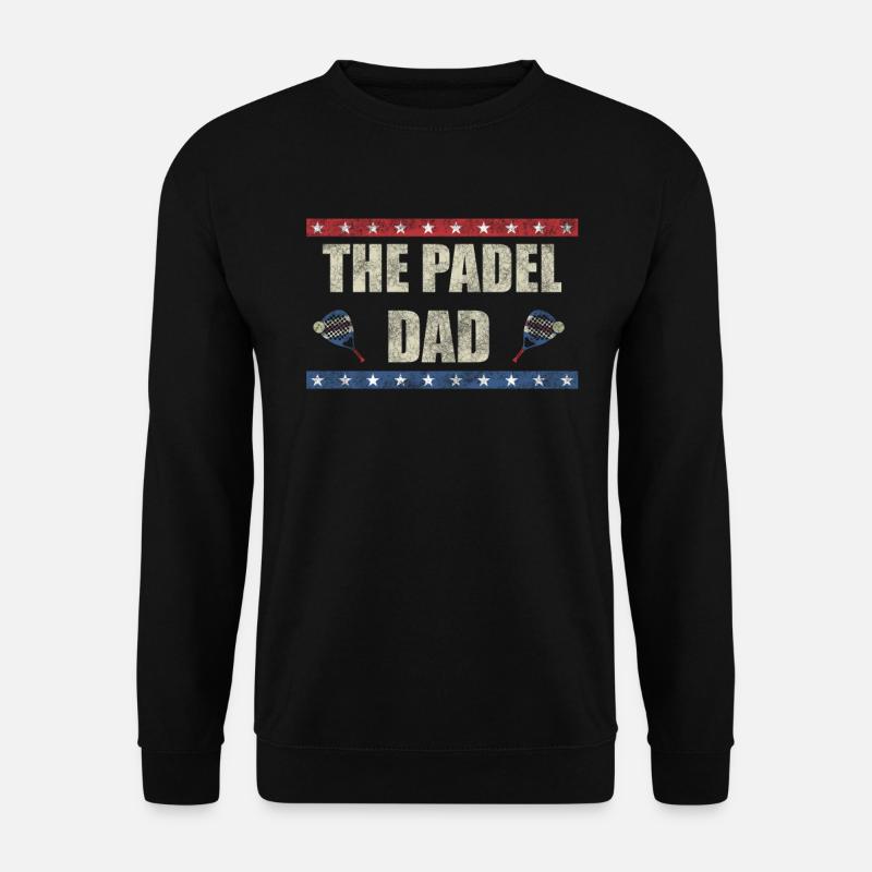 Le Padel Dad American Flag Padel Player - Sweat-shirt Unisexe - noir