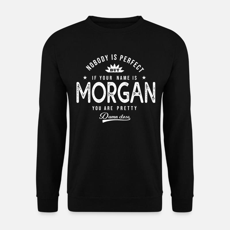 Morgan personalisiertes Geschenk Vorname Morgan - Unisex Pullover - Schwarz