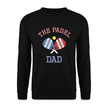 The Padel Dad Padel Player Padel Tennis - Unisex Sweatshirt - black - Front - Alina (178cm) & Michal (187cm)
